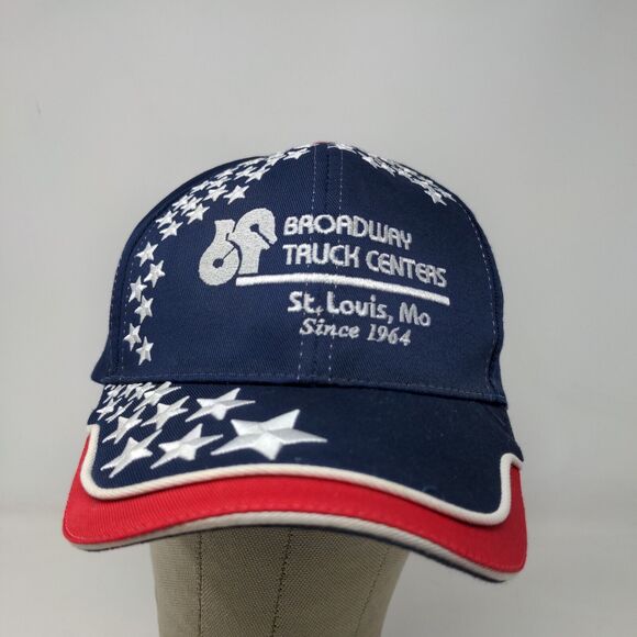 Sun Cap Men's Broadway Truck Centers Slideback Hat Blue Embroidered Logo - Picture 2 of 11